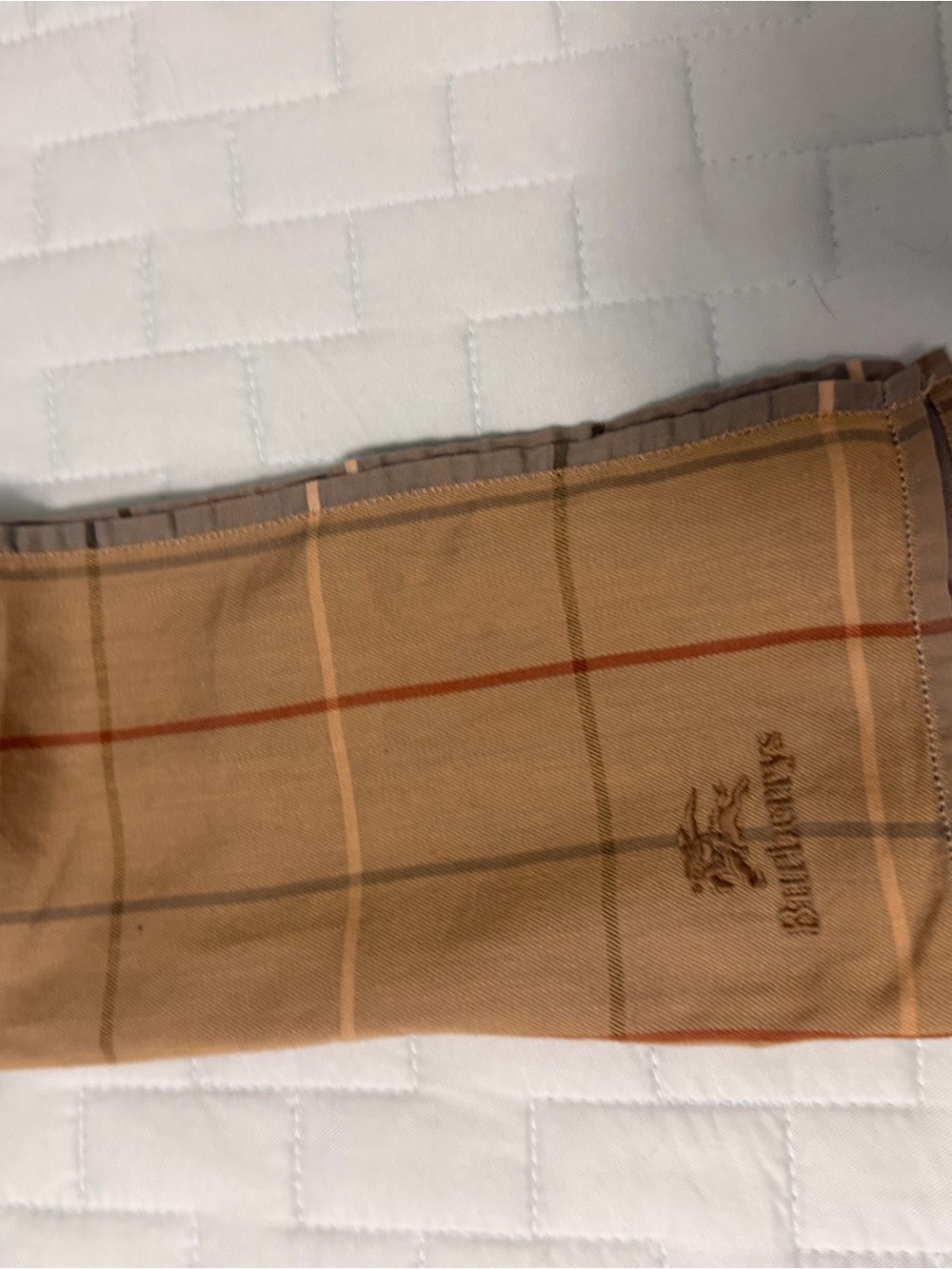 Burberry Scarf reversible Tan Plaid see the pics